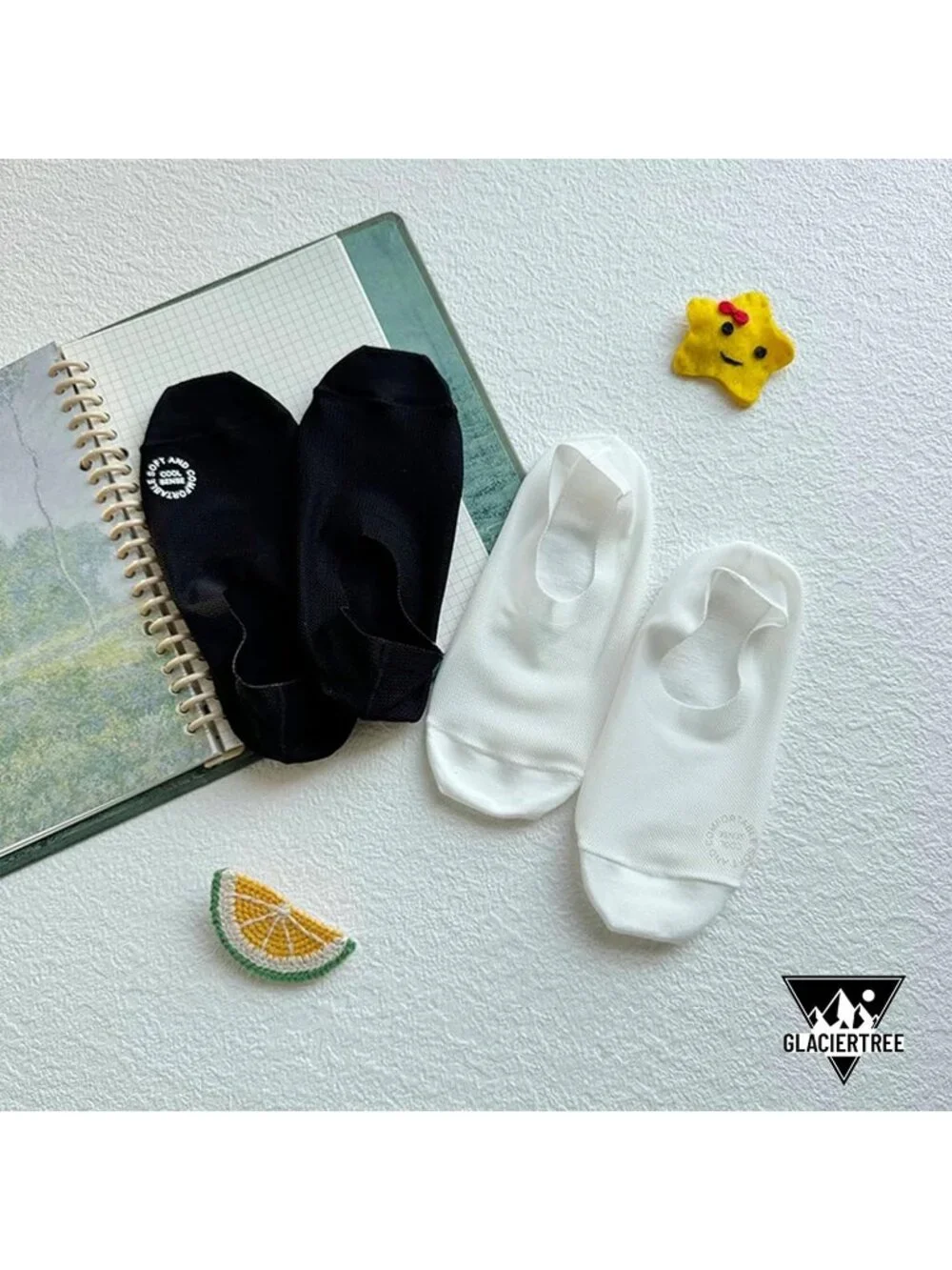 🧦Women's All Black 6 Pairs No Show Socks Slip Liner Breathable Invisible Socks